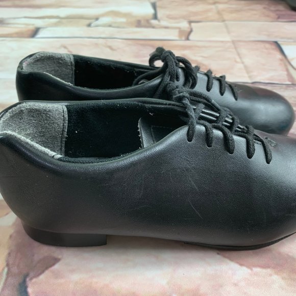 Capezio 442C  Lace up Black Tap Shoes - Picture 4 of 7